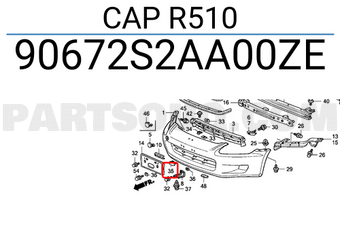 Honda 90672S2AA00ZE CAP R510