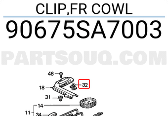 Honda 90675SA7003 CLIP,FR COWL