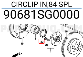 Honda 90681SG0000 CIRCLIP IN,84 SPL