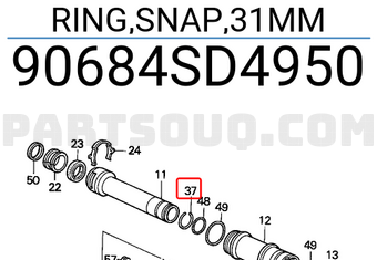Honda 90684SD4950 RING,SNAP,31MM