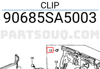 Honda 90685SA5003 CLIP