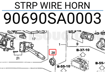 Honda 90690SA0003 STRP WIRE HORN
