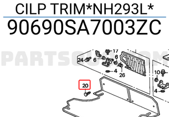 Honda 90690SA7003ZC CILP TRIM*NH293L*