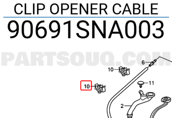Honda 90691SNA003 CLIP OPENER CABLE