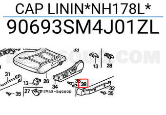 Honda 90693SM4J01ZL CAP LININ*NH178L*