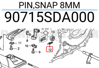 Honda 90715SDA000 PIN,SNAP 8MM