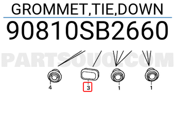 Honda 90810SB2660 GROMMET,TIE,DOWN