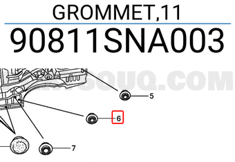 Honda 90811SNA003 GROMMET,11