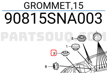 Honda 90815SNA003 GROMMET,15