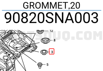 Honda 90820SNA003 GROMMET,20
