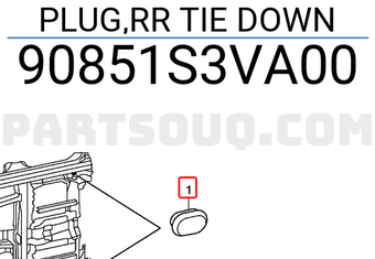 Honda 90851S3VA00 PLUG,RR TIE DOWN
