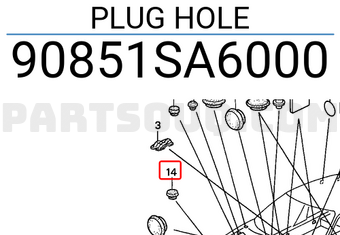 Honda 90851SA6000 PLUG HOLE