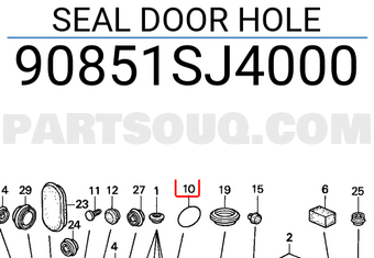 Honda 90851SJ4000 SEAL DOOR HOLE