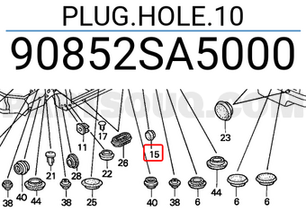 Honda 90852SA5000 PLUG.HOLE.10