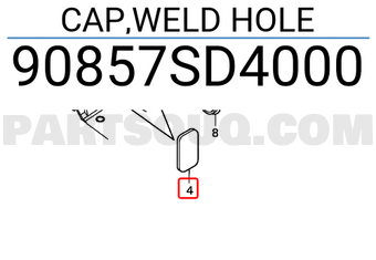 Honda 90857SD4000 CAP,WELD HOLE