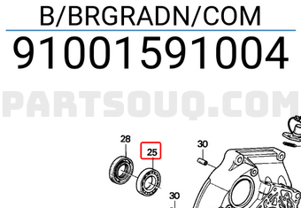 Honda 91001591004 B/BRGRADN/COM