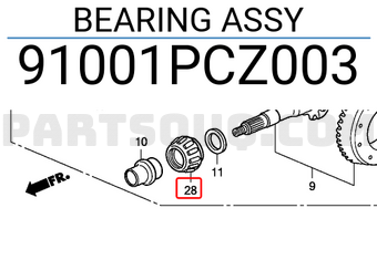 Honda 91001PCZ003 BEARING ASSY
