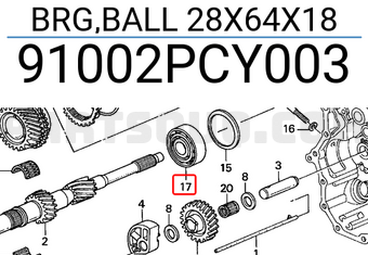 Honda 91002PCY003 BRG,BALL 28X64X18