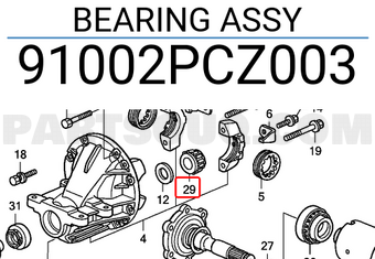 Honda 91002PCZ003 BEARING ASSY