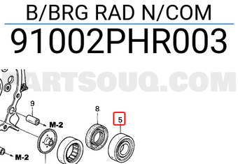 Honda 91002PHR003 B/BRG RAD N/COM