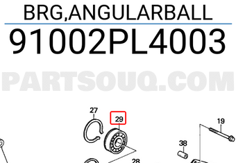 Honda 91002PL4003 BRG,ANGULARBALL