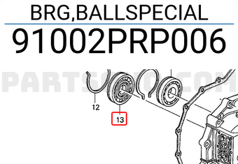 Honda 91002PRP006 BRG,BALLSPECIAL
