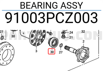 Honda 91003PCZ003 BEARING ASSY