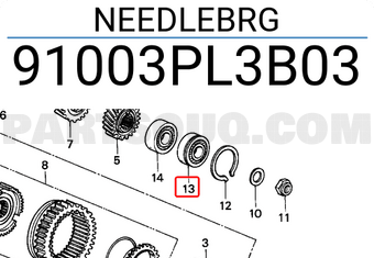 Honda 91003PL3B03 NEEDLEBRG