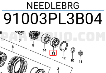 Honda 91003PL3B04 NEEDLEBRG