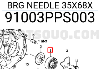 Honda 91003PPS003 BRG NEEDLE 35X68X