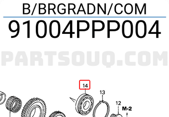 Honda 91004PPP004 B/BRGRADN/COM