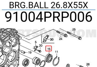 Honda 91004PRP006 BRG.BALL 26.8X55X