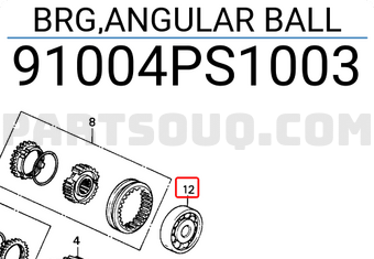 Honda 91004PS1003 BRG,ANGULAR BALL