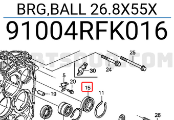 Honda 91004RFK016 BRG,BALL 26.8X55X
