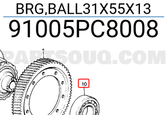 Honda 91005PC8008 BRG,BALL31X55X13