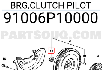Honda 91006P10000 BRG,CLUTCH PILOT