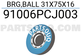 Honda 91006PCJ003 BRG,BALL 31X75X16