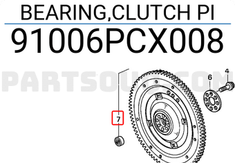 Honda 91006PCX008 BEARING,CLUTCH PI