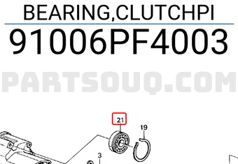 Honda 91006PF4003 BEARING,CLUTCHPI