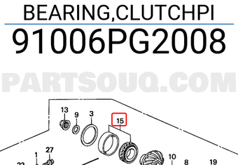 Honda 91006PG2008 BEARING,CLUTCHPI