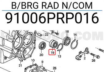 Honda 91006PRP016 B/BRG RAD N/COM
