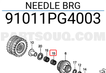 Honda 91011PG4003 NEEDLE BRG