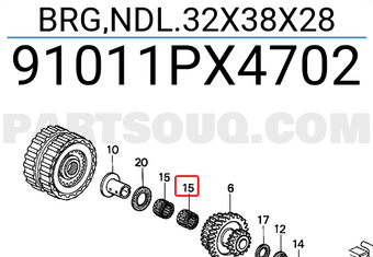 Honda 91011PX4702 BRG,NDL.32X38X28
