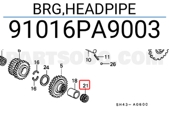 Honda 91016PA9003 BRG,HEADPIPE