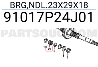 Honda 91017P24J01 BRG,NDL.23X29X18