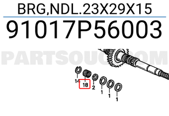 Honda 91017P56003 BRG,NDL.23X29X15