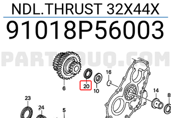 Honda 91018P56003 NDL.THRUST 32X44X