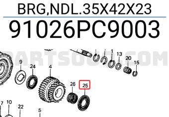 Honda 91026PC9003 BRG,NDL.35X42X23