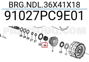 Honda 91027PC9E01 BRG.NDL.36X41X18