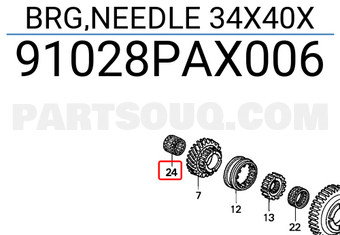 Honda 91028PAX006 BRG,NEEDLE 34X40X